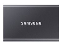 Samsung T7 MU-PC1T0T - SSD - kryptert - 1 TB - ekstern (bærbar) - USB 3.2 Gen 2 (USB-C kontakt) - 256-bit AES - titangrå MU-PC1T0T/WW