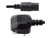StarTech.com 10ft (3m) UK Computer Power Cable, 18AWG, BS 1363 to C13 Power Cord, 10A 250V, Black Replacement AC Power Cord, TV/Monitor Power Cable, BS 1363 to IEC 60320 C13 Kettle Lead - Power Supply Cable - Strømkabel - power IEC 60320 C13 til BS 1363 (hann) - 3 m - svart PXT101UK3M