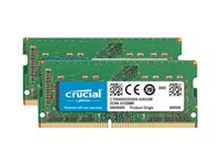 Crucial - DDR4 - sett - 32 GB: 2 x 16 GB - SO DIMM 260-pin - 2400 MHz / PC4-19200 - CL17 - 1.2 V - ikke-bufret - ikke-ECC - for Apple iMac with Retina 5K display (I midten av 2017) CT2K16G4S24AM