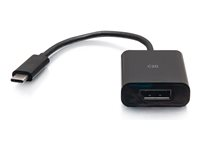 C2G USB-C to DisplayPort Adapter Converter - 4K 60Hz - Black - Video adapter - 24 pin USB-C (hann) til DisplayPort (hunn) - Thunderbolt 3 / Thunderbolt 4 - 4K 60Hz støtte - svart C2G26933
