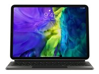 Apple Magic Keyboard - Tastatur og folioveske - med styrepute - bakbelysning - Apple Smart connector - QWERTY - Internasjonal engelsk / kanadisk fransk - for Apple 10.9-inch iPad Air (4th generation, 5th generation); 11-inch iPad Air M2 Wi-Fi, M2 Wi-Fi + Cellular, M3 Wi-Fi, M3 Wi-Fi + Cellular; 11-inch iPad Pro (1st generation, 2nd generation, 3rd generation, 4th generation) MXQT2Z/A