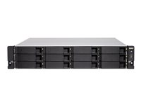 QNAP TS-1283XU-RP - NAS-server - 12 brønner - kan monteres i rack - SATA 6Gb/s - RAID 0, 1, 5, 6, 10, 50, JBOD, 60 - RAM 8 GB - Gigabit Ethernet / 10Gbps SFP+ - iSCSI støtte - 2U TS-1283XU-RP-E2124-8G
