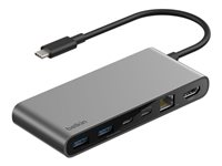 Belkin CONNECT - Dokkingstasjon - for bærbar, bærbar, smarttelefon, skrivebord - USB-C - HDMI - 2.5GbE INC024HQSGY
