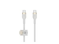 Belkin BoostCharge - USB-kabel - 24 pin USB-C (hann) til 24 pin USB-C (hann) - 2 m - hvit CAB011BT2MWH