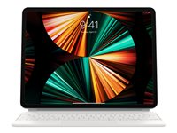 Apple Magic Keyboard - Tastatur og folioveske - med styrepute - bakbelysning - Apple Smart connector - Svensk - hvit - for 12.9-inch iPad Pro; 13-inch iPad Air MJQL3S/A