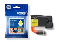 Brother LC521Y - Gul - original - pillow pack - blekkpatron - for Brother DCP-J1260W, DCP-J1310DW LC521Y