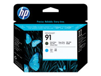 HP 91 - Cyan, matt svart - skriverhode - for DesignJet Z6100, Z6100ps C9460A