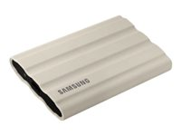 Samsung T7 Shield MU-PE2T0K - SSD - kryptert - 2 TB - ekstern (bærbar) - USB 3.2 Gen 2 (USB-C kontakt) - 256-bit AES - beige MU-PE2T0K/EU