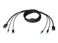 Belkin Secure KVM Combo Cable - Tastatur / video / mus / lydkabel - TAA-samsvar - USB, minijakk, DisplayPort (hann) til mini-phone stereo 3.5 mm, USB-type B, DisplayPort (hann) - 3.04 m - svart F1D9019B10T