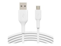 Belkin BOOST CHARGE - USB-kabel - Micro-USB type B (hann) til USB (hann) - 1 m - hvit CAB005BT1MWH