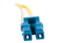 C2G LC-LC 9/125 OS1 Duplex Singlemode PVC Fiber Optic Cable (LSZH) - Koblingskabel - LC-enkeltmodus (hann) til LC-enkeltmodus (hann) - 1 m - fiberoptisk - dupleks - 9 / 125 micron - OS1 - halogenfri - gul 85604