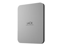 LaCie Mobile Drive STLP2000400 - Harddisk - 2 TB - ekstern (bærbar) - USB 3.2 Gen 1 (USB-C kontakt) - månesølv - med 3-års Seagate Rescue Data Recovery STLP2000400
