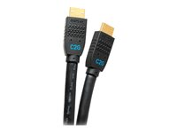C2G 15ft Ultra Flexible 4K Active HDMI Cable Gripping 4K 60Hz - In-Wall M/M - HDMI-kabel med Ethernet - HDMI hann til HDMI hann - 4.5 m - svart - aktiv, 4K 60Hz støtte C2G10380