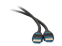 C2G 18in 4K HDMI Cable - Performance Series Cable - Ultra Flexible - M/M - High Speed - HDMI-kabel - HDMI hann til HDMI hann - 50 cm - svart C2G10374