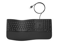 HP 485 Comfort - Tastatur - multi-enhet, 23 programmerbare taster, 3-soners layout - full size - USB - Pan Nordic - svart 8T6M2AA#UUW