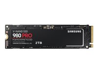 Samsung 980 PRO MZ-V8P2T0BW - SSD - kryptert - 2 TB - intern - M.2 2280 - PCIe 4.0 x4 (NVMe) - buffer: 2 GB - 256-bit AES - TCG Opal Encryption MZ-V8P2T0BW