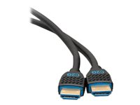 C2G 2ft 4K HDMI Cable - Performance Series Cable - Ultra Flexible - M/M - High Speed - HDMI-kabel - HDMI hann til HDMI hann - 60 cm - svart C2G10375