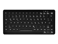 Active Key MedicalKey AK-C4110 - Tastatur - sanitizable, fully sealed, IP68 - compact - bakbelysning - USB - QWERTY - Nordisk - svart AK-CB4110F-US-B/NOR