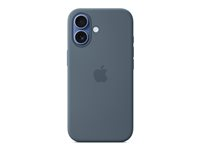 Apple - Baksidedeksel for mobiltelefon - MagSafe-samsvar - silikon - anchor blue - for iPhone 17 MGEW4ZM/A