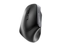 CHERRY MW 4500 LEFT - Mus - ergonomisk - venstrehendt - optisk - 6 knapper - trådløs - USB trådløs mottaker - svart JW-4550