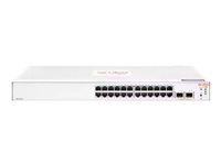 HPE Networking Instant On 1830 24G 2SFP Switch - Switch - smart - 24 x 10/100/1000 + 2 x Gigabit SFP - stasjonær, rackmonterbar JL812A#ABB