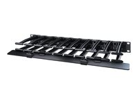 APC Horizontal Cable Manager Single-Sided with Cover - Rackkabelstyringspanel med deksel - svart - 1U - TAA-samsvar - for P/N: SMTL1000RMI2UC, SMX1000C, SMX1500RM2UC, SMX1500RM2UCNC, SMX750C, SMX750CNC AR8612