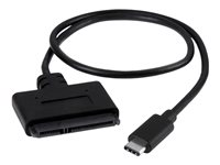 StarTech.com USB C to SATA Adapter - External Hard Drive Connector for 2.5'' SATA Drives - SATA SSD / HDD to USB C Cable (USB31CSAT3CB) - Diskkontroller - 2.5", 3.5" - SATA 6Gb/s - USB 3.1 (Gen 2) - svart USB31CSAT3CB
