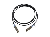 QNAP CAB-SAS20M-8088 - SAS ekstern kabel - 26-pin 4x Shielded Mini MultiLane SAS (SFF-8088) (hann) til 26-pin 4x Shielded Mini MultiLane SAS (SFF-8088) (hann) - 2 cm - svart - for QNAP EJ1600, ES1640DC CAB-SAS20M-8088