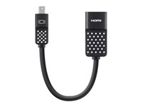 Belkin Mini DisplayPort to HDMI Adapter, 4k - Video adapter - Mini DisplayPort hann til HDMI hunn - 12.7 cm - 4K-støtte F2CD079BT