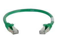 C2G Cat5e Booted Shielded (STP) Network Patch Cable - Koblingskabel - RJ-45 (hann) til RJ-45 (hann) - 1 m - STP - CAT 5e - formstøpt - grønn 83830