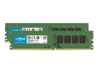 Crucial - DDR4 - sett - 8 GB: 2 x 4 GB - DIMM 288-pin - 2666 MHz / PC4-21300 - CL19 - 1.2 V - ikke-bufret - ikke-ECC CT2K4G4DFS8266
