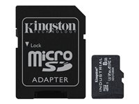 Kingston Industrial - Flashminnekort (microSDHC til SD-adapter inkludert) - 8 GB - A1 / Video Class V30 / UHS-I U3 / Class10 - microSDHC UHS-I SDCIT2/8GB