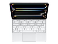 Apple Magic Keyboard - Tastatur og folioveske - med styrepute - bakbelysning - Apple Smart connector - Svensk - hvit MWR43S/A