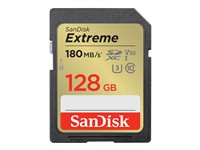 SanDisk - Flashminnekort (microSDXC til SD-adapter inkludert) - 128 GB - Video Class V30 / UHS-I U3 / Class10 - microSDXC UHS-I SDSDXVA-128G-GNCIN