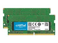Crucial - DDR4 - sett - 32 GB: 2 x 16 GB - SO DIMM 260-pin - 2400 MHz / PC4-19200 - CL17 - 1.2 V - ikke-bufret - ikke-ECC CT2K16G4SFD824A