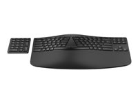 HP 965 - Sett med tastatur og tastegruppe - kompakt størrelse, 2-soners oppsett, separat numerisk tastatur, lav profil tastetrykk, fler-enhet - trådløs - Bluetooth - Pan Nordic - svart 7E756AA#UUW