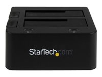 StarTech.com Dual-Bay USB 3.0 to SATA and IDE Hard Drive Docking Station, USB Hard Drive Dock, External 2.53.5 SATA III and IDE (40 pin) SSDHDD Docking Station, Hot-Swap Hard Drive Bays - Top-Loading - Diskkontroller - 2.5", 3.5" - ATA / SATA 6Gb/s - USB 3.0 - svart - for P/N: SVA12M5NA UNIDOCKU33