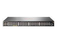 HPE Aruba 2930F 48G PoE+ 4SFP+ - Switch - L3 - Styrt - 48 x 10/100/1000 (PoE+) + 4 x 1 Gigabit / 10 Gigabit SFP+ (opplink) - rackmonterbar - PoE+ (740 W) - gjenmarkedsført JL558AR#ABB