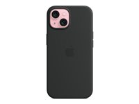 Apple - Baksidedeksel for mobiltelefon - MagSafe-samsvar - silikon - svart - for iPhone 15 MXPD3ZM/A