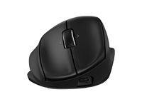 HP 725M - Mus - ergonomisk - 21° semi-vertical tilt - høyrehendt - 7 knapper - trådløs - Bluetooth, 2.4 GHz - USB trådløs mottaker - svart BH0Z5AA#ABB