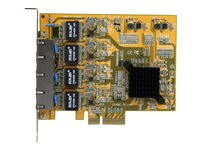 StarTech.com 4 Port Gigabit NIC PCIe Network Card - Quad Port Adapter (ST1000SPEX43) - Nettverksadapter - PCIe - Gigabit Ethernet x 4 - gul ST1000SPEX43