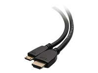 C2G 6ft 4K HDMI to Mini HDMI Cable with Ethernet - 60 Hz - M/M - HDMI-kabel med Ethernet - 19 pin mini HDMI Type C hann til HDMI hann - 1.83 m - skjermet - svart 50619