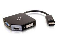 C2G DisplayPort to HDMI, VGA, DVI Adapter Converter - M/F - Videokonverter - DVI, HDMI, VGA - DVI, HDMI, VGA - svart 54340