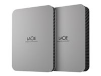 LaCie Mobile Drive STLR5000400 - Apple Exclusive - harddisk - 5 TB - ekstern (bærbar) - USB 3.2 Gen 1 (USB-C kontakt) - romgrå - med 3-års Seagate Rescue Data Recovery STLR5000400