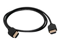C2G 1ft 4K HDMI Cable - Ultra Flexible Cable with Low Profile Connectors - HDMI-kabel - HDMI hann til HDMI hann - 30.5 cm - dobbeltisolert - svart 41361