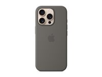 Apple - Baksidedeksel for mobiltelefon - MagSafe-samsvar - silikon - steingrå - for iPhone 16 Pro MYYL3ZM/A