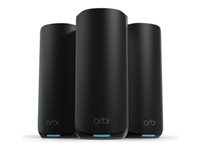 NETGEAR Orbi 870 Series RBE873 - Wi-Fi-system - (ruter, 2 utvidere) - inntil 9000 kvadratfot - maske 10GbE, 2.5GbE, Wi-Fi 7 Multibånd RBE873B-100EUS