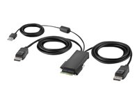 Belkin Secure Modular DP Dual Head Host Cable - Video- / USB-kabel - TAA-samsvar - USB, DisplayPort (hann) - 1.83 m - 4K-støtte, aktiv F1DN2MOD-HC-P06