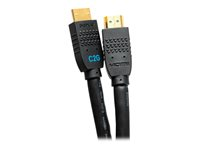 C2G 50ft Ultra Flexible 4K Active HDMI Cable Gripping 4K 60Hz - In-Wall M/M - HDMI-kabel med Ethernet - HDMI hann til HDMI hann - 15.2 m - svart - aktiv, 4K 60Hz støtte C2G10384