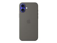 Apple - Baksidedeksel for mobiltelefon - MagSafe-samsvar - silikon - steingrå - for iPhone 16 Plus MYYC3ZM/A